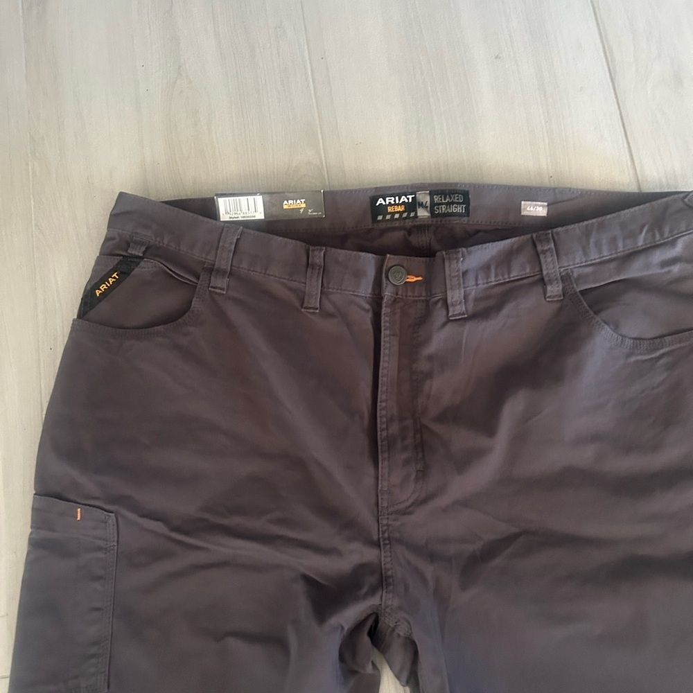 Ariat Rebar M4 Made Tough Dura Stretch Relaxed Straight Leg Size 46 x 30 - Picture 3 of 8